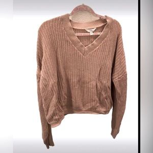 Time & Tru Tan Cropped Sweater - Size: 2XL